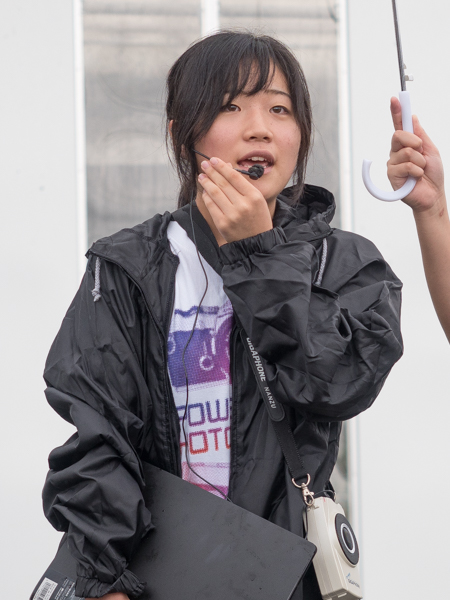 大学生の釜石望鈴さん。大槌町で100人のポートレートを撮影して被写体の人にプレゼントする「100人フォトプロジェクト」も行った