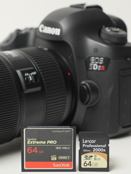 高画素機には高速なメモリーカードをチョイスしたい