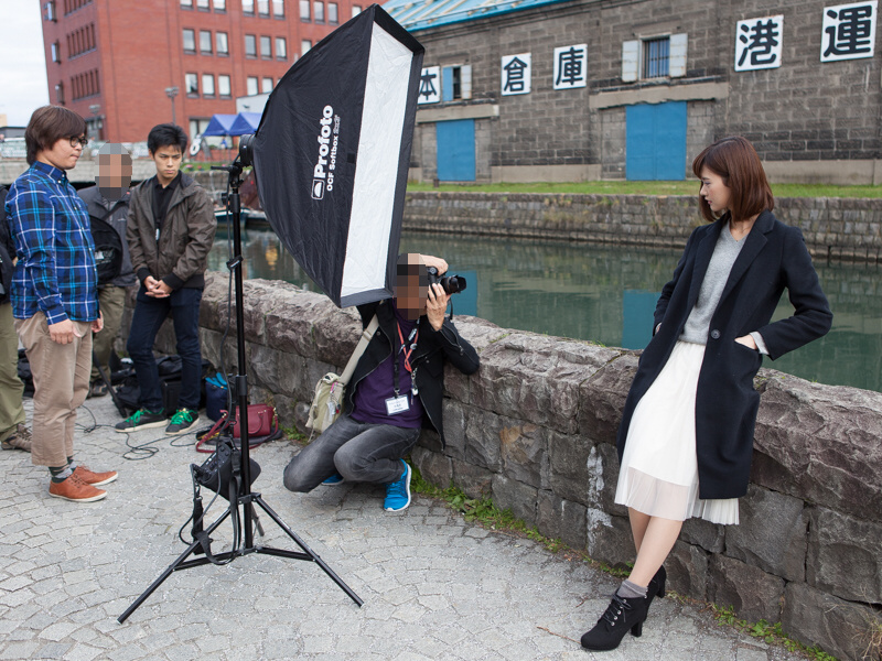 B2 250 Air TTLにはソフトボックスを装着