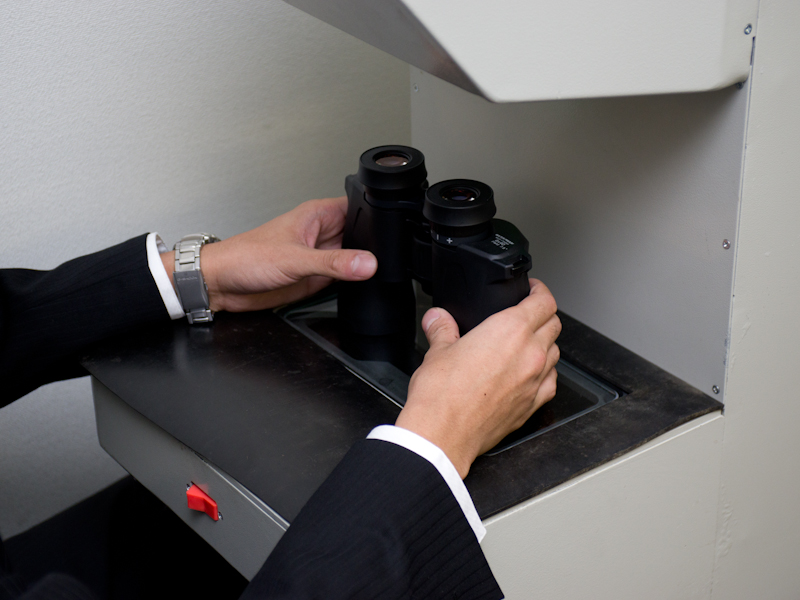 点検しているところ