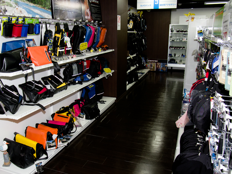 カメラバッグのコーナー