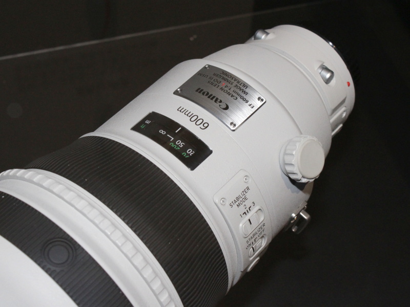 600mm F4で、DOレンズ採用なのがわかる