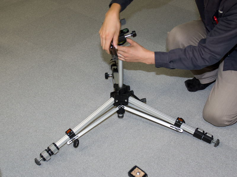 実際に設置したところ。壊れたら修理が大変なので慎重に扱っていた