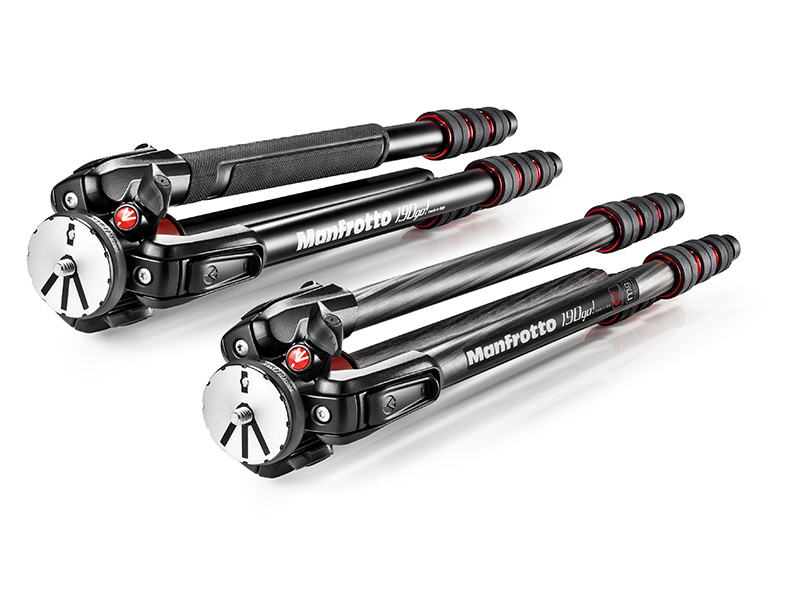 190Go! アルミニウム三脚4段と190Go! カーボンファイバー三脚4段