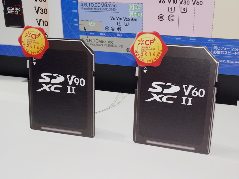 「ビデオスピードクラス」のシンボルには「V」の隣に保証転送速度を示す数字が並ぶ