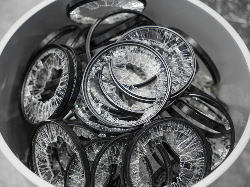 従来品のフィルターはこの衝撃に耐えられない