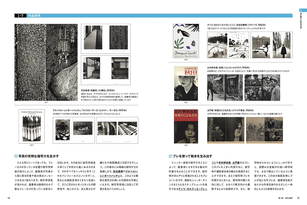 各テーマごとに「作品研究」のページを用意