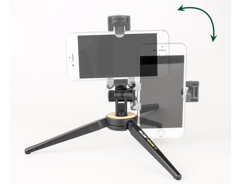 スマートフォンホルダーの使用例