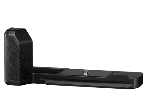 デジカメアイテム丼：丸形の木製グリップでホールド感をアップ