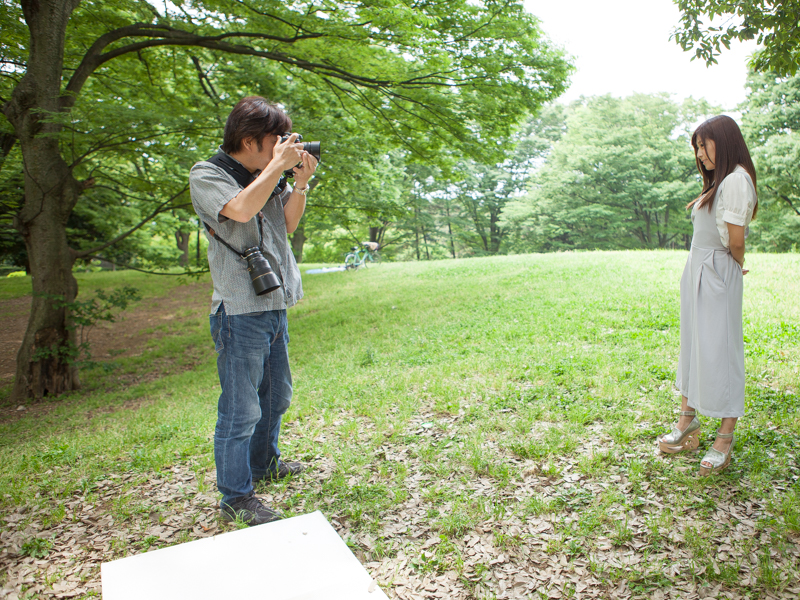 85mmレンズ（左）、50mmレンズ（右）での撮影距離