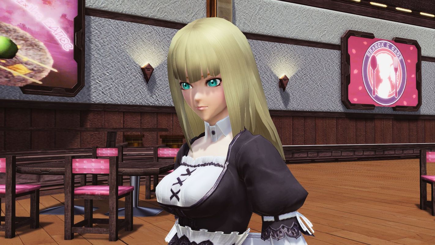 切り揃えロングヘアー