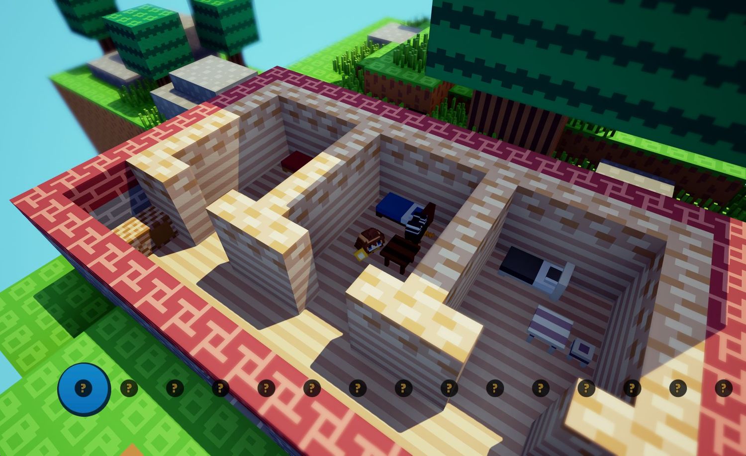 はじめは何もなかった拠点が、クラフトを繰り返すことで、だんだん賑やかになっていく