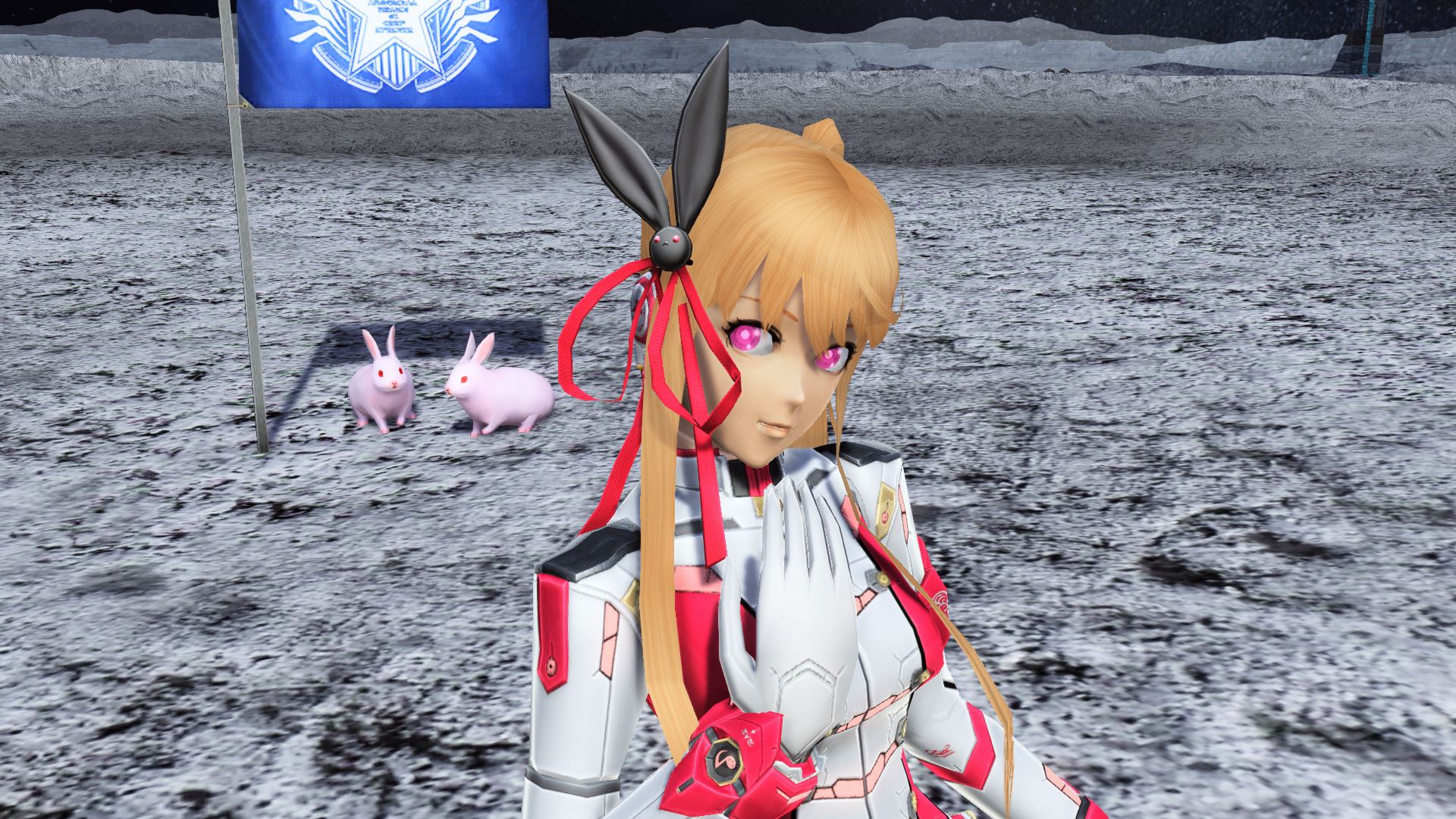 うさぎリボン　黒