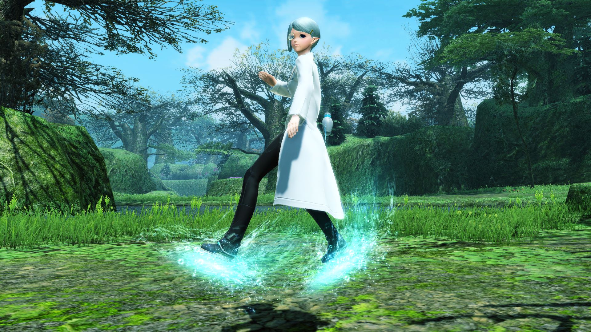 おちゃのこによりデザインされた武器迷彩。小瓶に入った水が渦を巻くようにして形態を取る