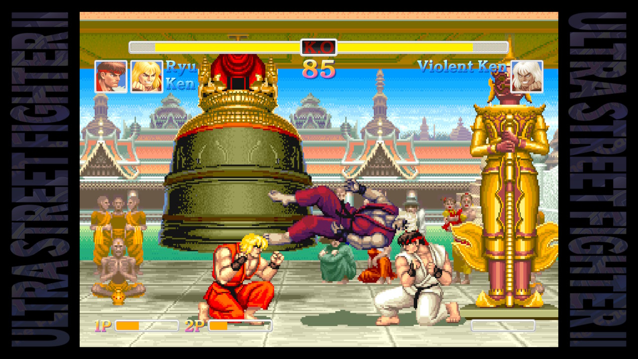 どんなに有利な状況にあっても、10ヒットほどで強制的にこちらのコンボは終了となる。さて、起き上がりをどう攻めるか……