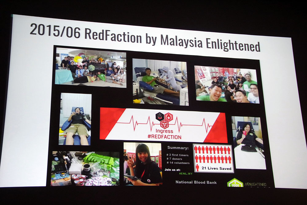 赤十字社と組んで献血するという働きかけ