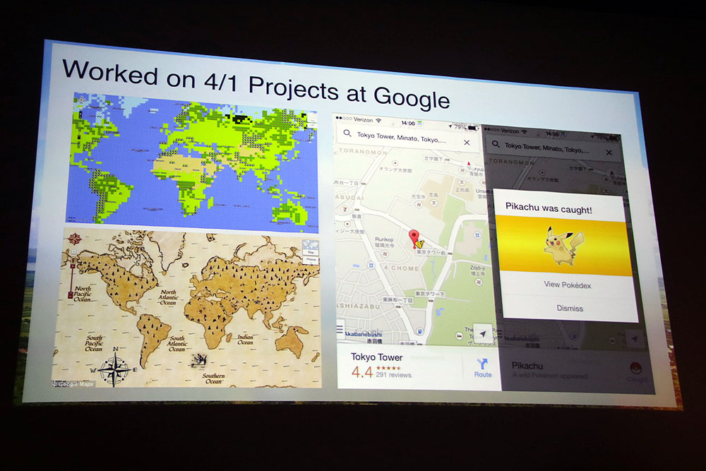 Googleマップでエイプリルフール企画を手がけてきた野村氏。「ポケモンチャレンジ」が大きな転機となった