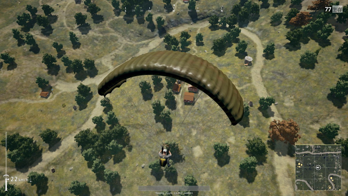 パラシュート落下