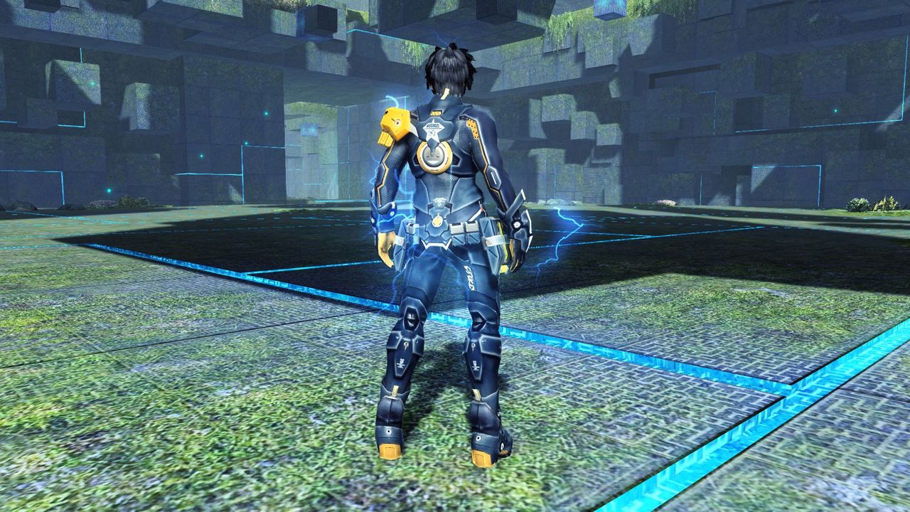 背部ユニット。伝説のカブキ闘士の念。打射法撃、雷属性の耐性と打射法撃、技量、防御力を上昇させる