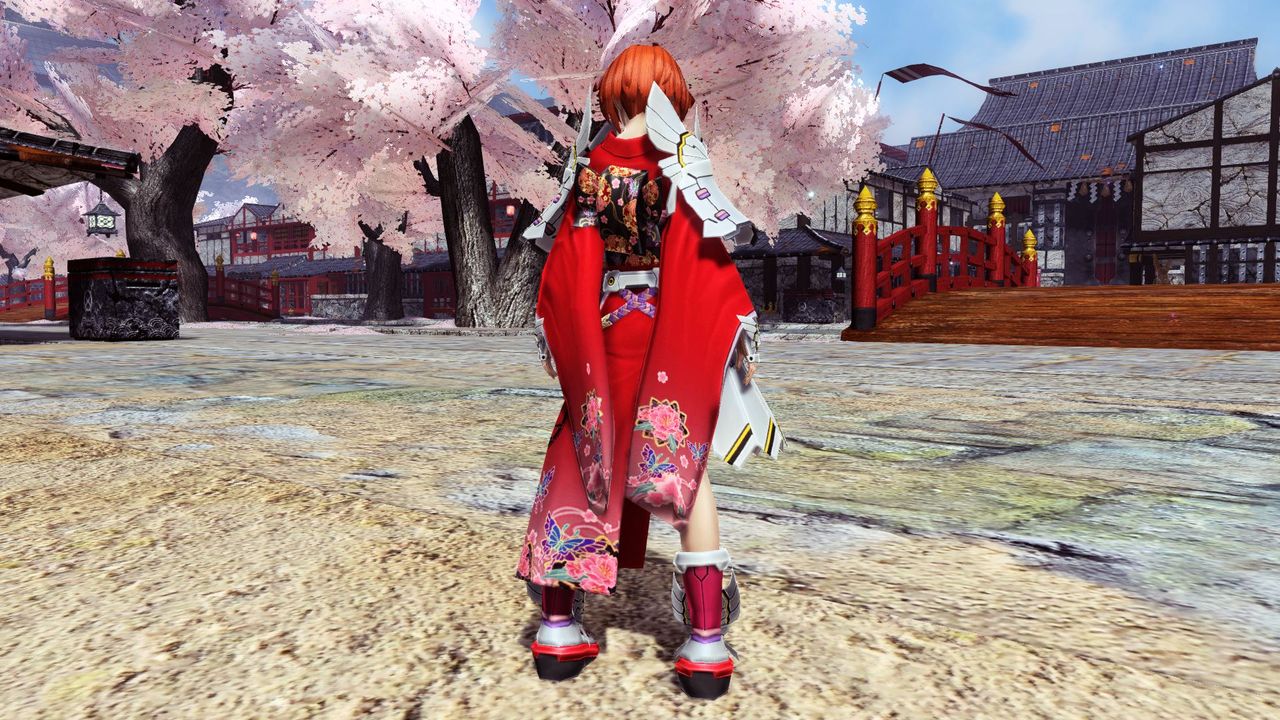 セクシーに着崩した優雅な衣装を華やかな鎧で飾った戦闘服。戦闘も踊りもこなせる傑作