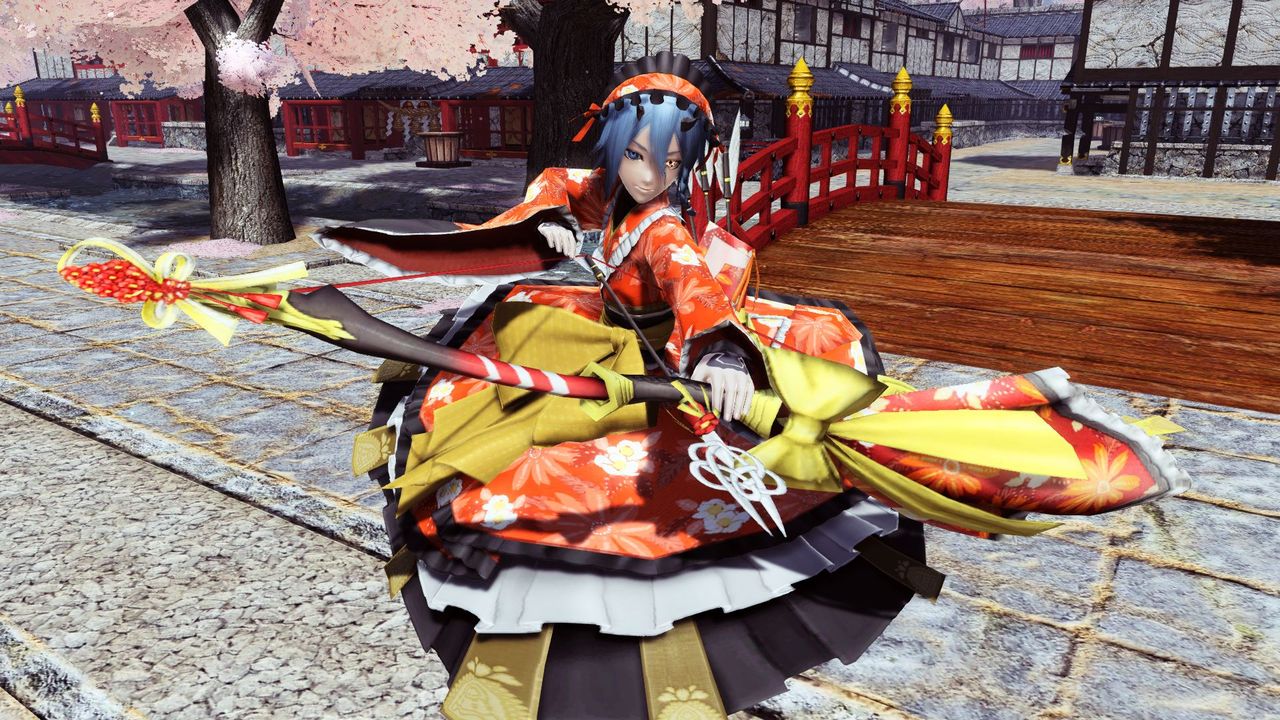 地方で年明けの伝統行事に使われる強弓型武器迷彩。装飾や特殊な矢じり等儀礼色は強いが、戦いにも耐える造り