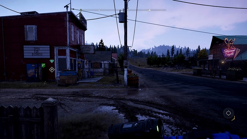 ゲーム中の時刻はリアルタイムで経過し、昼夜が入れ替わる。夕方や明け方の時間は短い