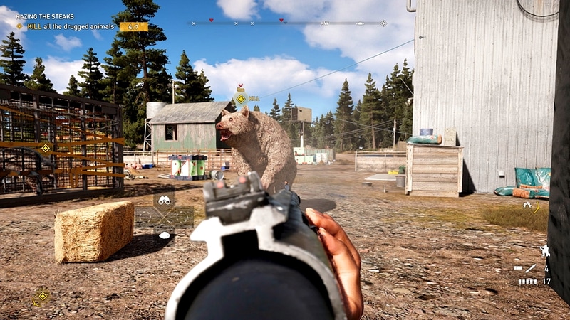 猛獣はこちらの敵になることも。クマはかなり体力が高く、強敵となるだろう