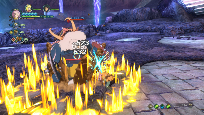 スキル「ビートクラッシュ」。ハンマーを叩きつけて衝撃波を発生させる。メカニックなスキルだけでなく、パワーファイトもお任せ