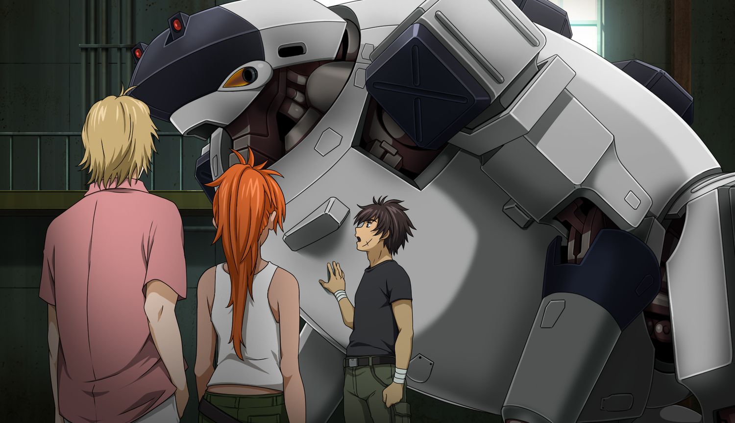 アーバレストと同じカラーリングとなった、新生クロスボウを前にする宗介達。戦績は上々のようだ