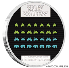 ●希少:限定● スペース インベーダー 誕生40周年 2ドル レンティキュラーカラー銀貨 プルーフ スペースインベーダー」40周年を記念したコインが発売！ - GAME Watch