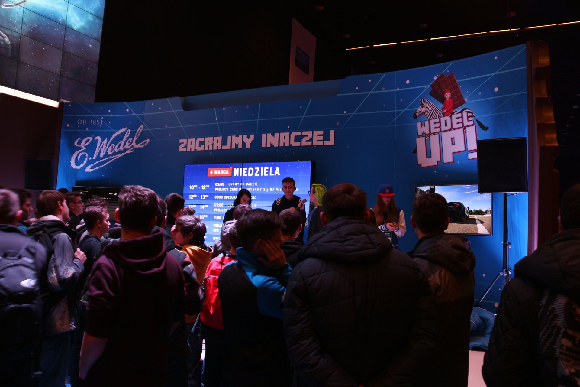 終日チョコの臭いが絶えなかったポーランドのチョコレートメーカー ウェーデルブース。eスポーツに参戦というわけではなく、eスポーツファンに向けたブランドアピールがメインのようだ