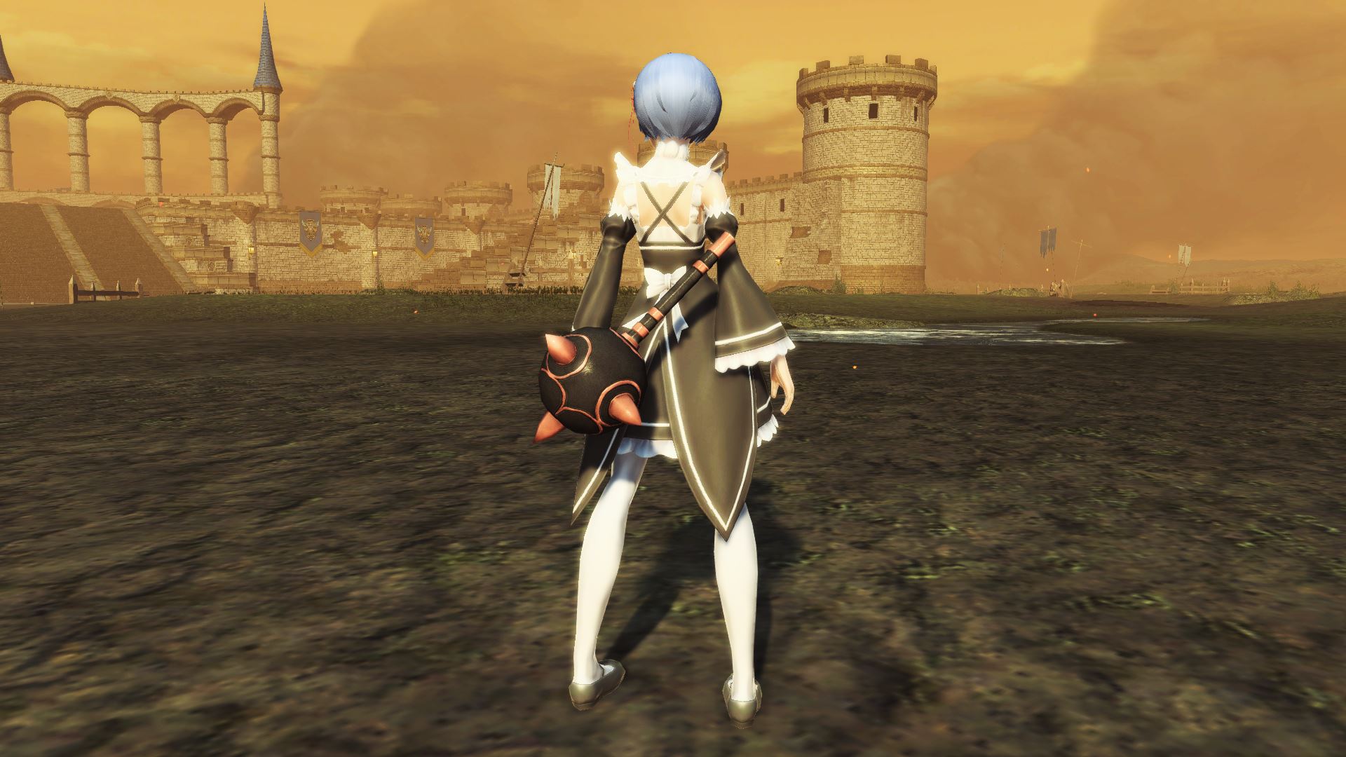 ロズワールに仕える双子メイドの妹レムの武器を模した自在槍型武器迷彩。鬼の如き力でないと扱えない程の重量