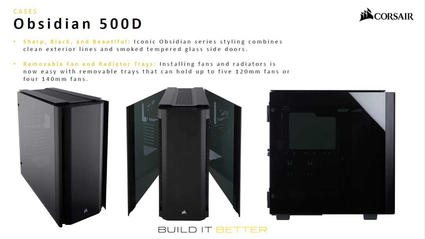 PCケース「Obsidian 500D」。日本では3月に発売され、価格は25,920円（税込）。
