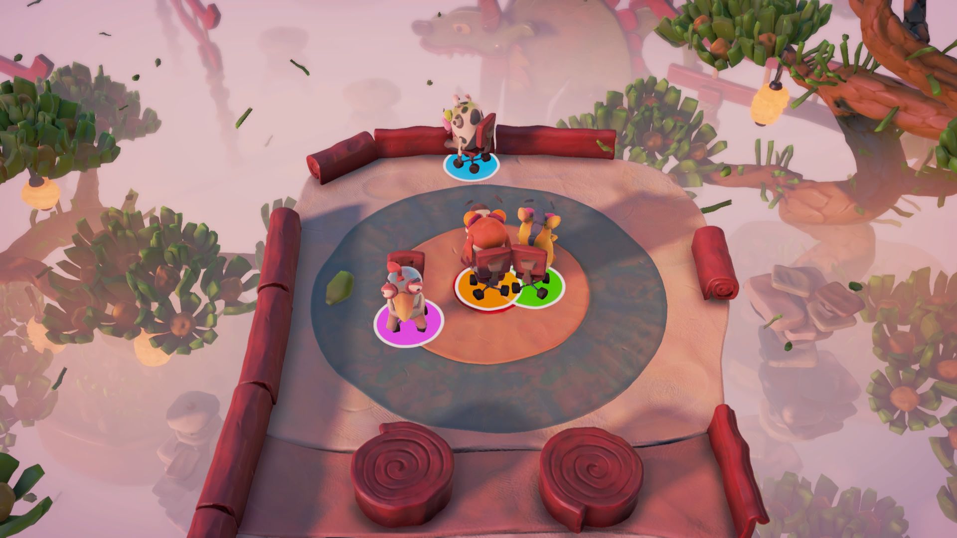 オフィスの椅子で戦場を突き進むターン制バトル