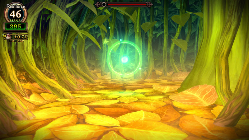 前方に見えるのが“マナの塊”。触れると一定量のマナを取得する