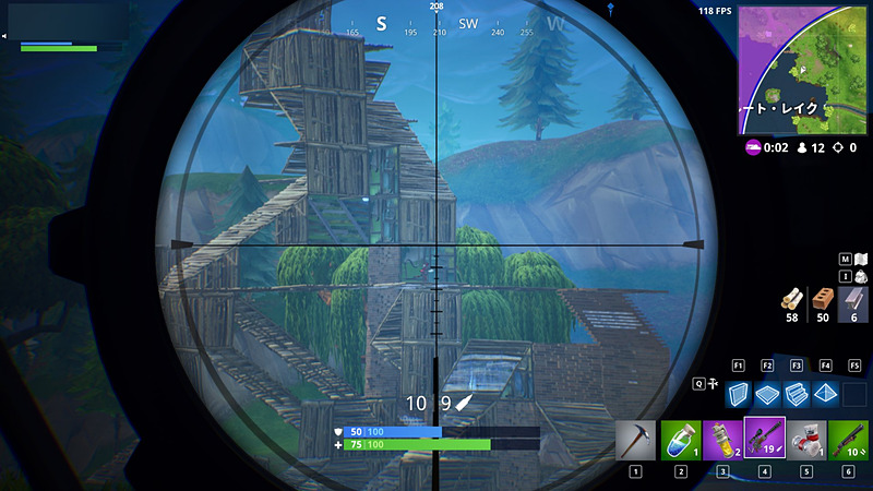 建築要素があり大味に見えるが、遠目に見える敵に瞬時に狙いをつける反射神経も必要。もたもたしているとさっさと壁を建築されて無駄弾を撃つハメになるばかりか、銃声から位置を察知されてしまう