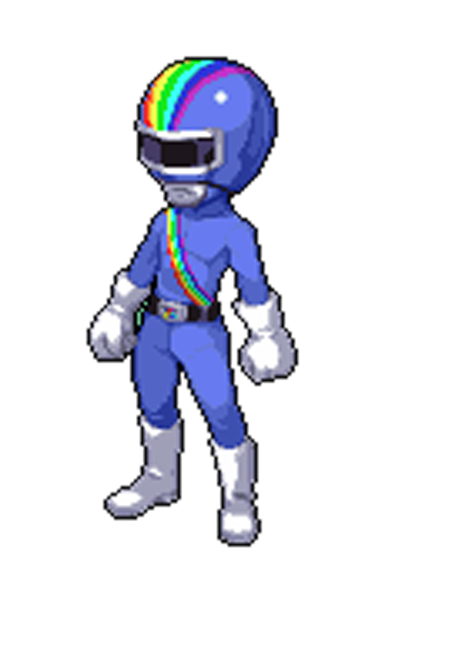 「虹ブルー」：SPDが高く、レッドとは似ても似つかないキザキャラクター