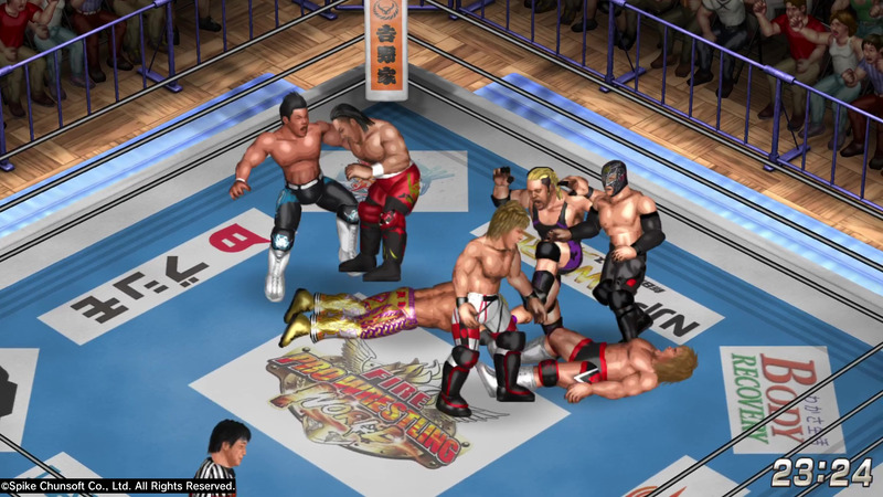 自分の好きな選手同士でタッグを組める。8人タッグはまさに入り乱れの大乱闘