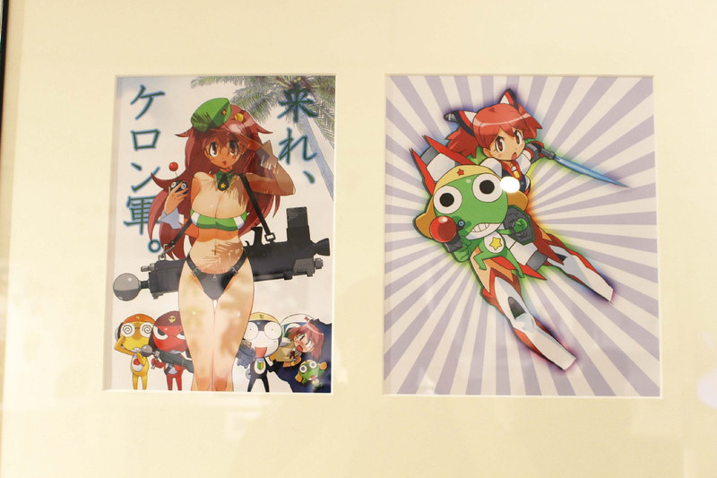 こちらはカラー原画コーナー。コミックスの表紙や扉などに使われたイラストが揃う