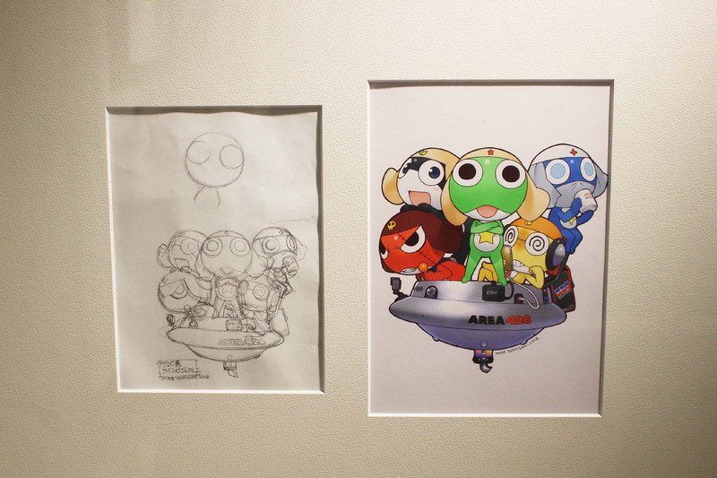 このイベントのために吉崎氏が描き下ろしたイラストは、メイキング映像とともに展示