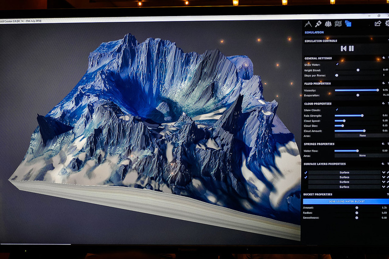 ハイトマップからシミューレーションで地形にディティールを生成