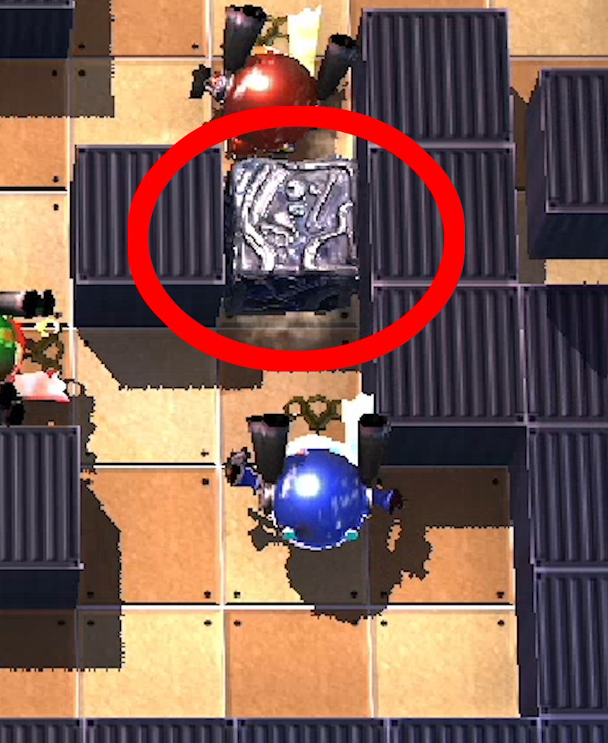 ガラクタを消費して自らブロックを生み出す。ライバルが目の前にいれば大チャンスだ