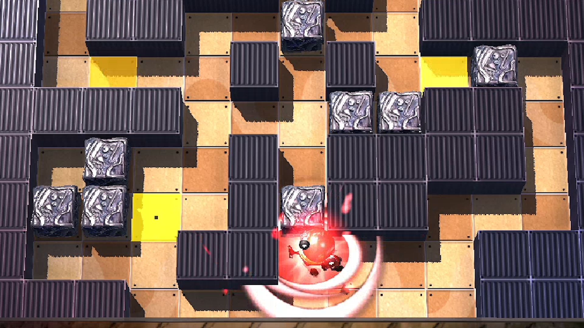 ため押しでも強力なプッシュが繰り出せる。他のブロックもガンガン壊しながら突き進もう