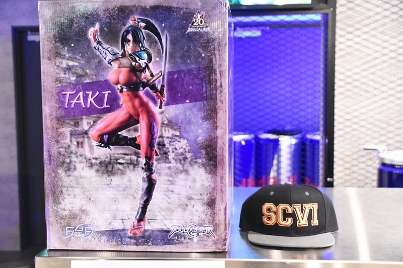 じゃんけん大会の景品は、激レアな「ソウルキャリバー」キャップや、海外のみで発売されたタキのフィギュアなどもあった