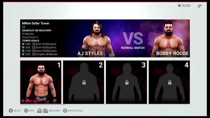 「AJ Styles Million Dollar Tower」は高難易度を誇るチャレンジモード