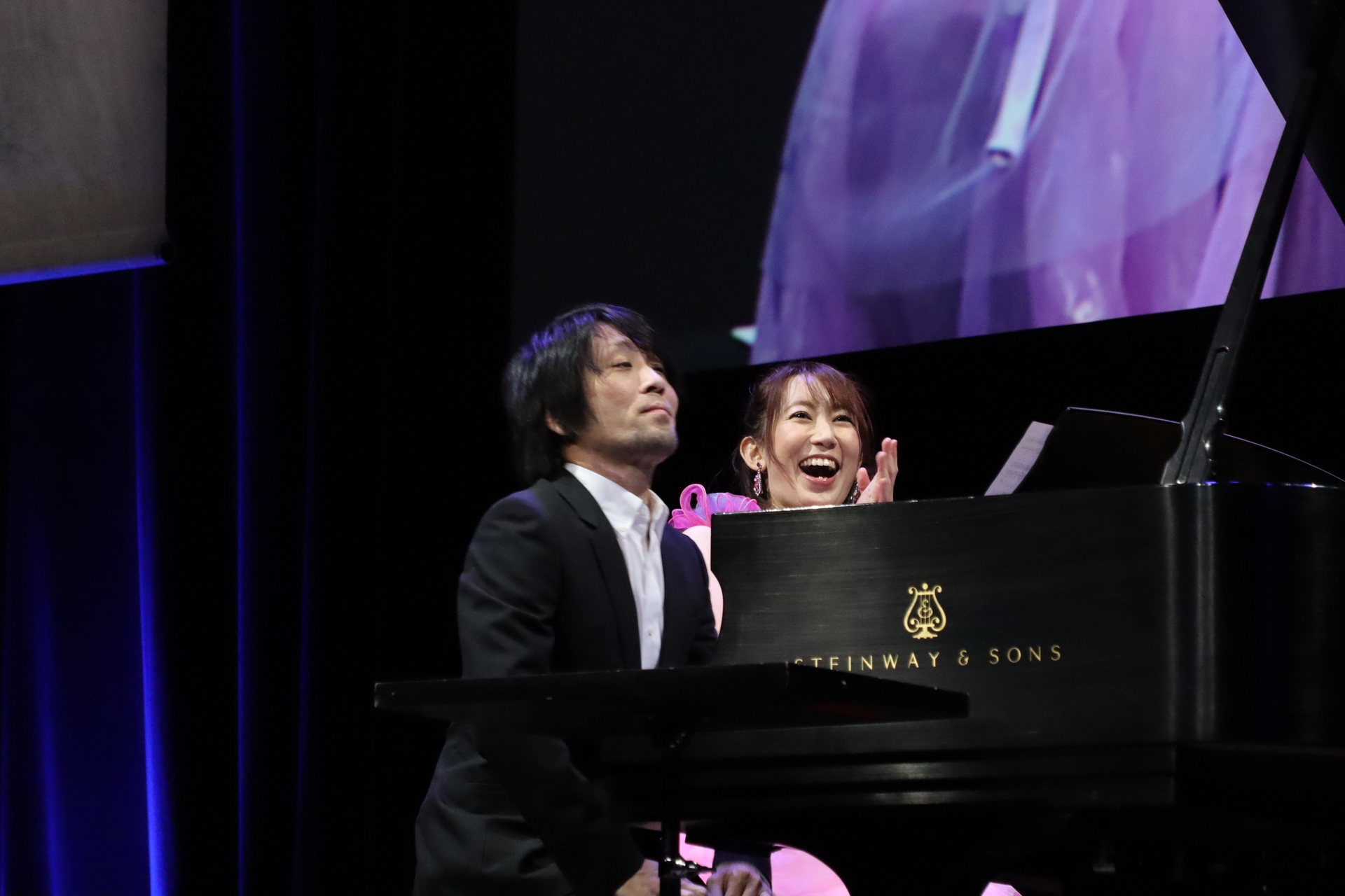 Keikoさんと祖堅氏の連弾でのジャズセッション