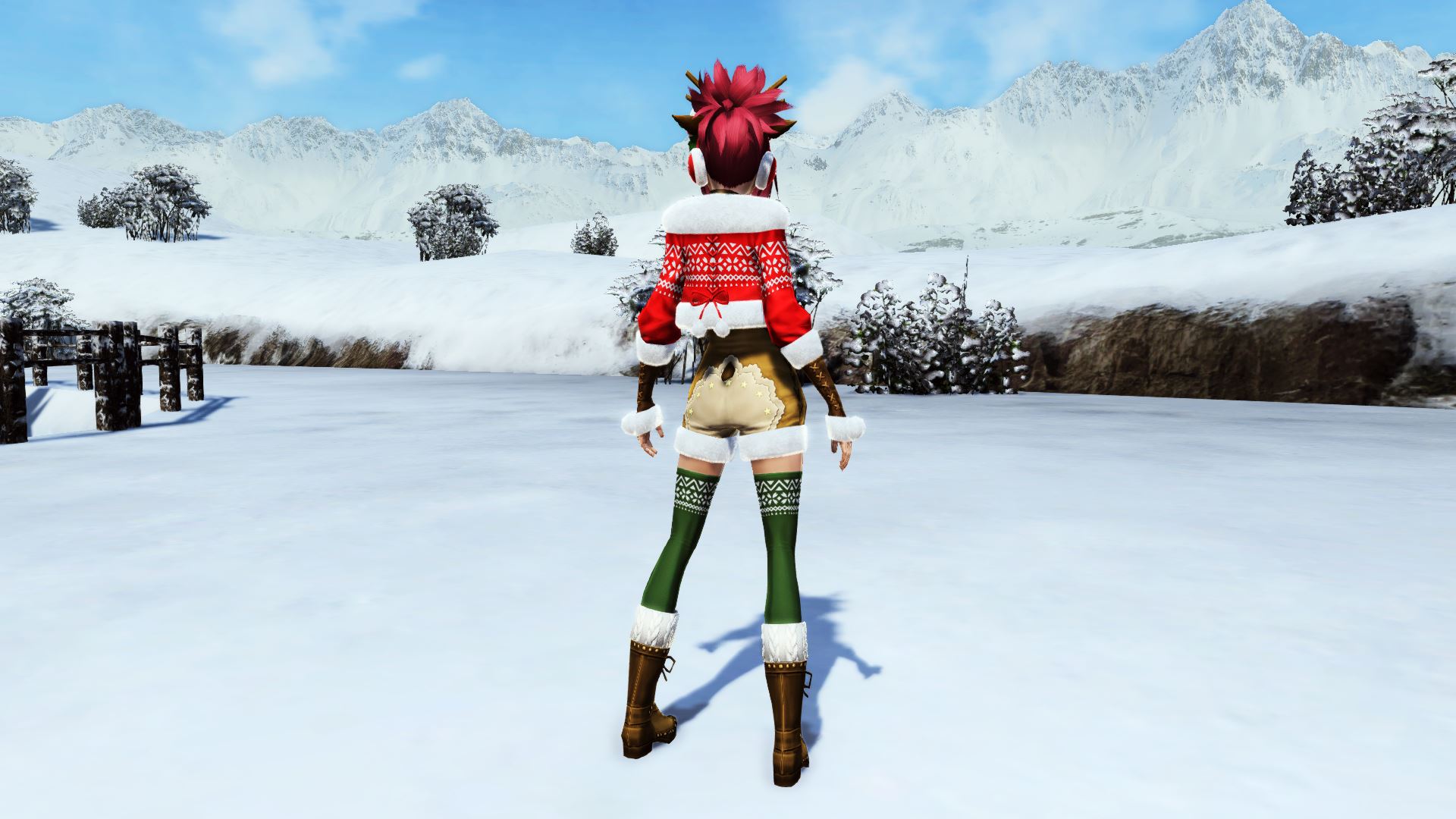 ふわふわのボアが可愛いジャケット。ショート丈でも暖かく、雪の多い国を思わせる細やかな柄が特徴