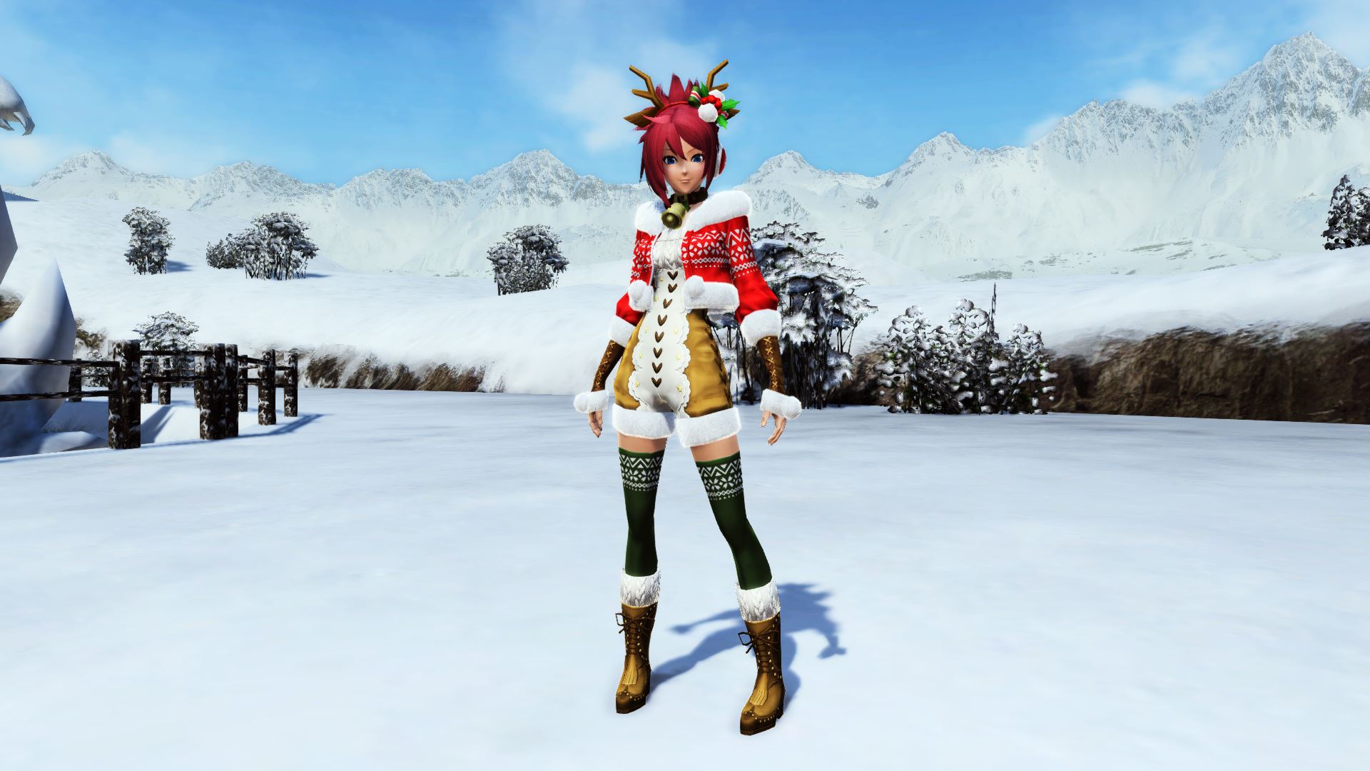 ふわふわのボアが可愛いジャケット。ショート丈でも暖かく、雪の多い国を思わせる細やかな柄が特徴