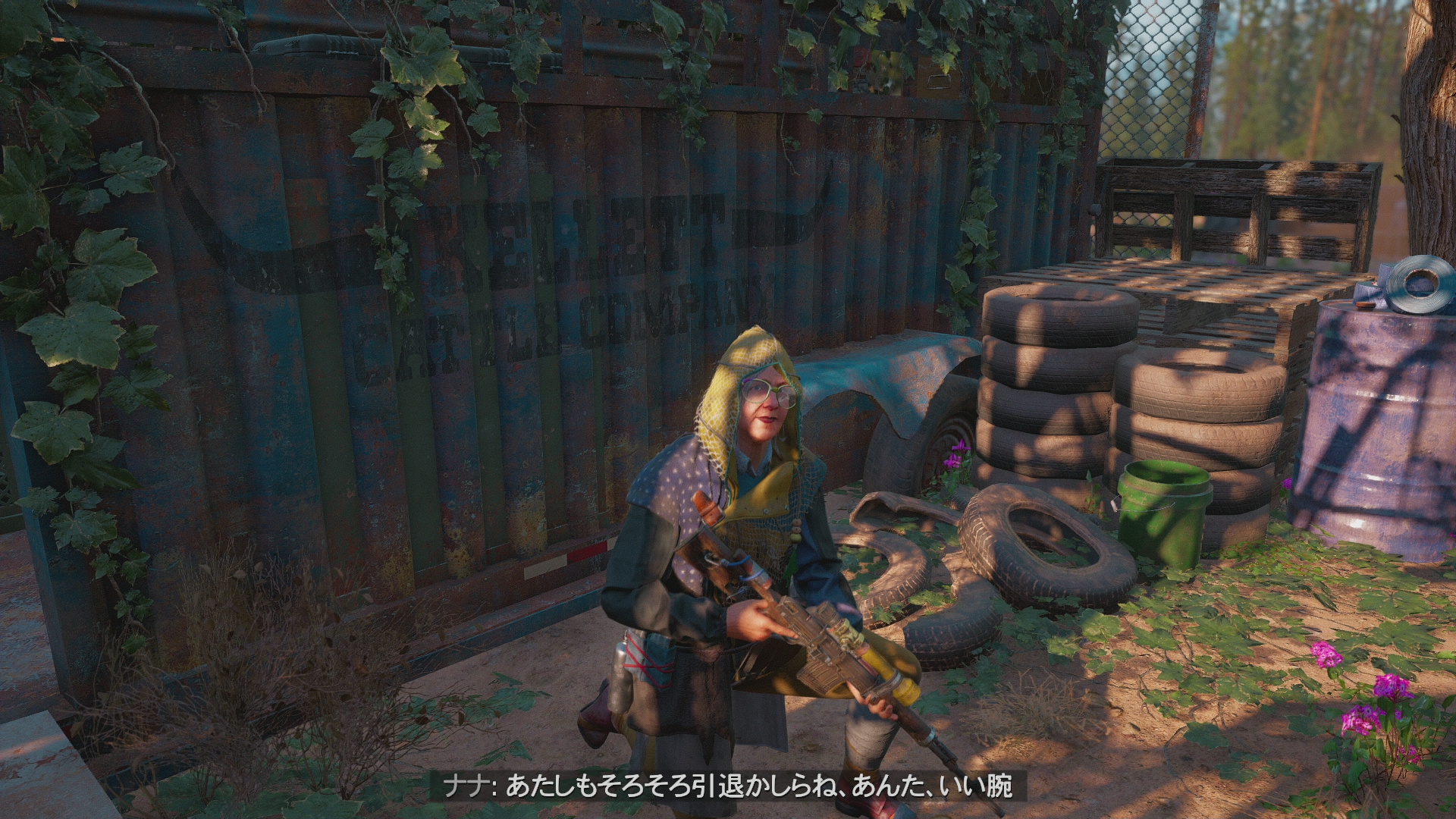 ナナは凄腕スナイパーおばあちゃん。スカウト時はプレーヤーの狙撃の腕が試される