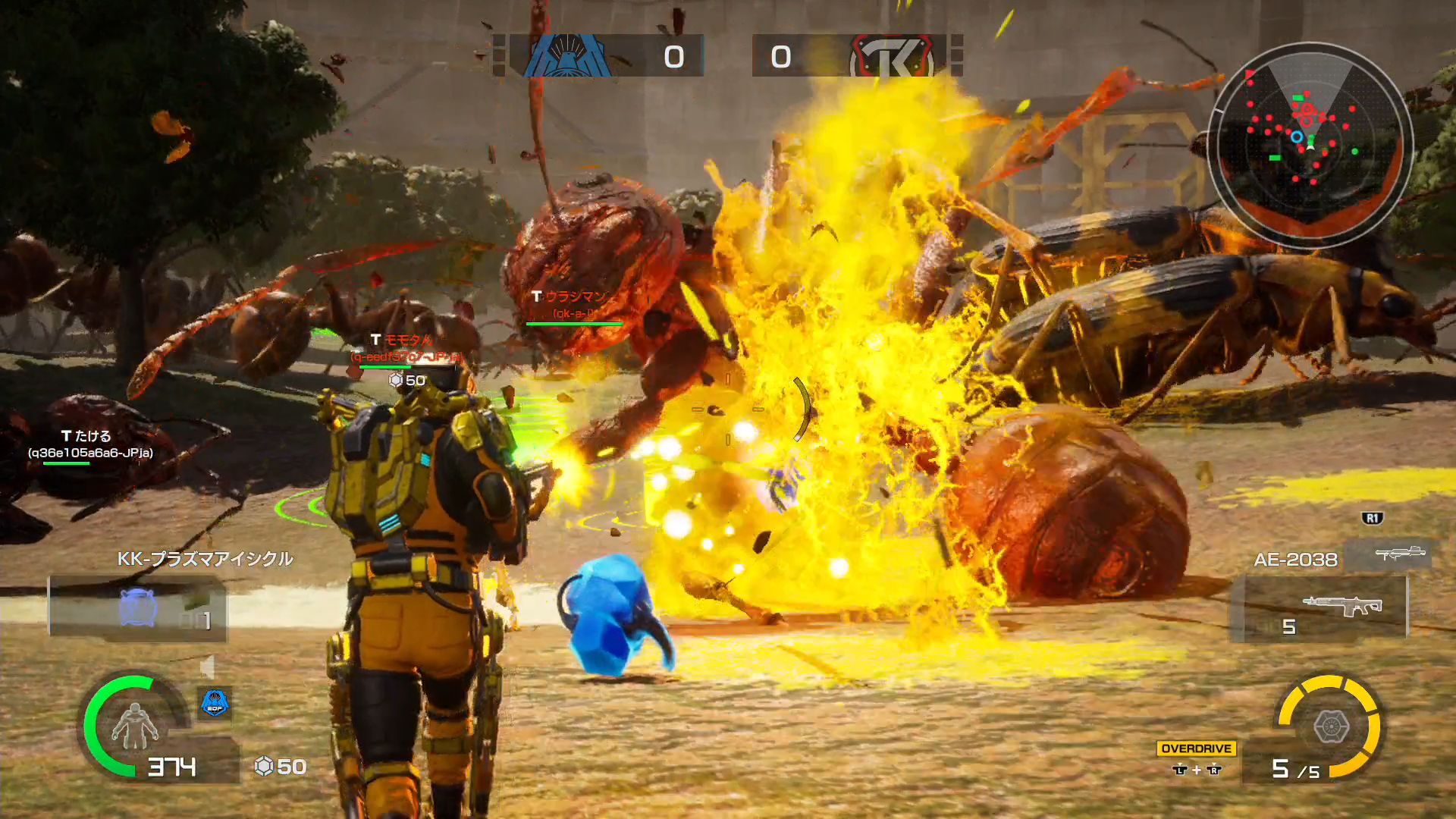 敵を倒してジェムをゲット